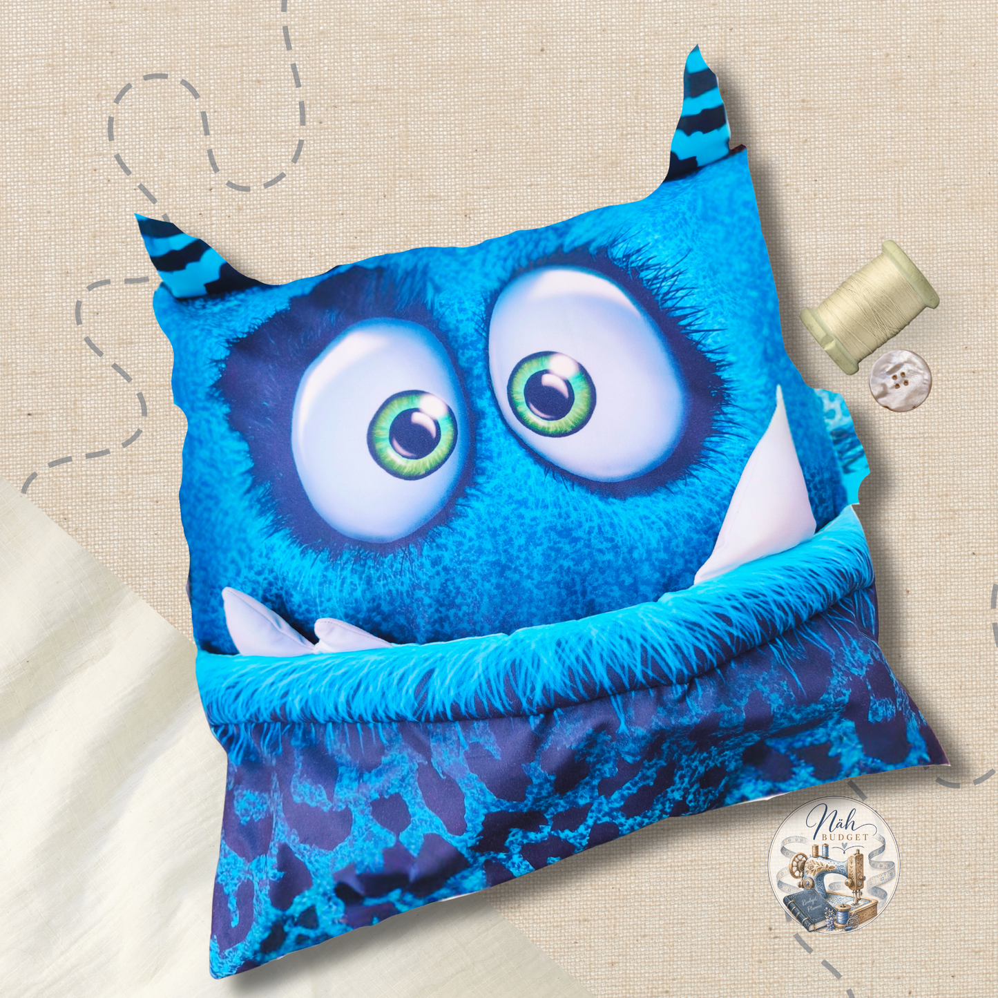 Monster Kissenpanel – Nähe dein eigenes Kuschelmonster
