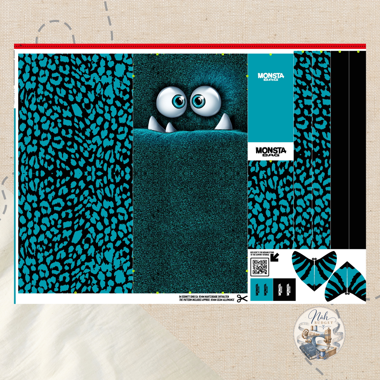 Monsta Bags DIY-Panel – Samtpanel für eine Monstertasche – by Thorsten Berger | Swafing