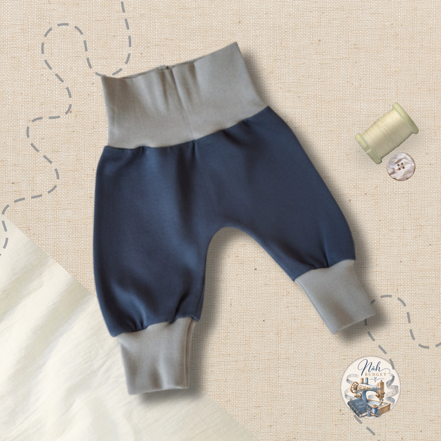 Mitwachshose aus French Terry – Bequem durch jeden Tag