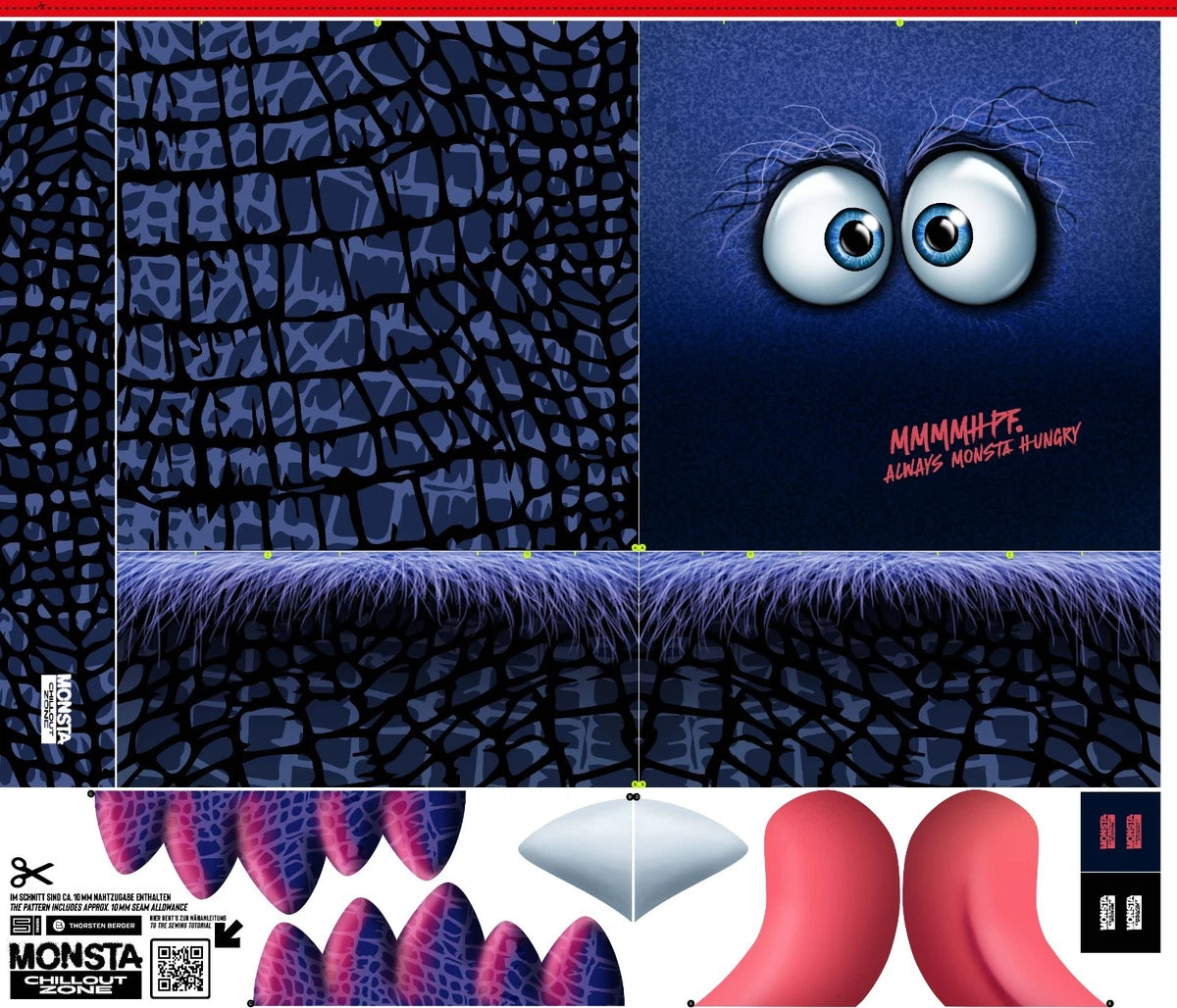 Monster Kissenpanel – Nähe dein eigenes Kuschelmonster
