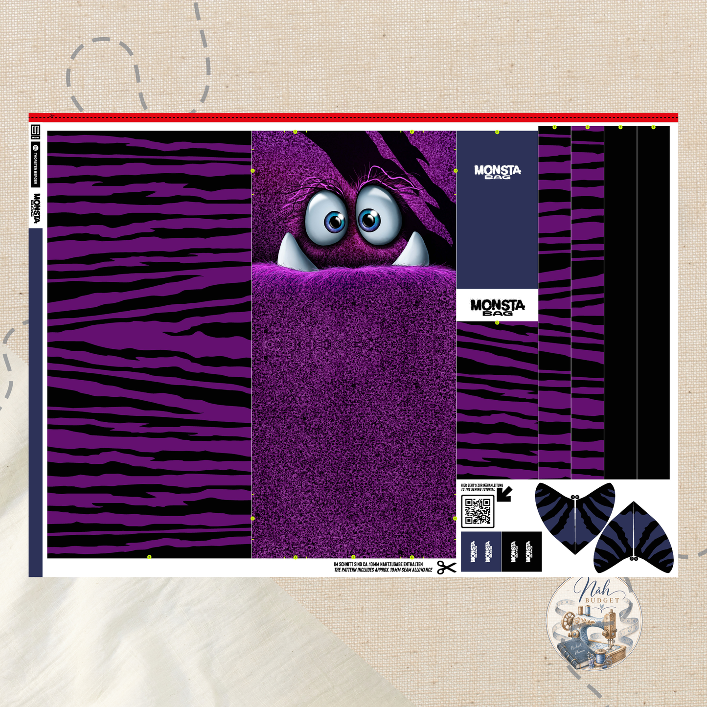 Monsta Bags DIY-Panel – Samtpanel für eine Monstertasche – by Thorsten Berger | Swafing