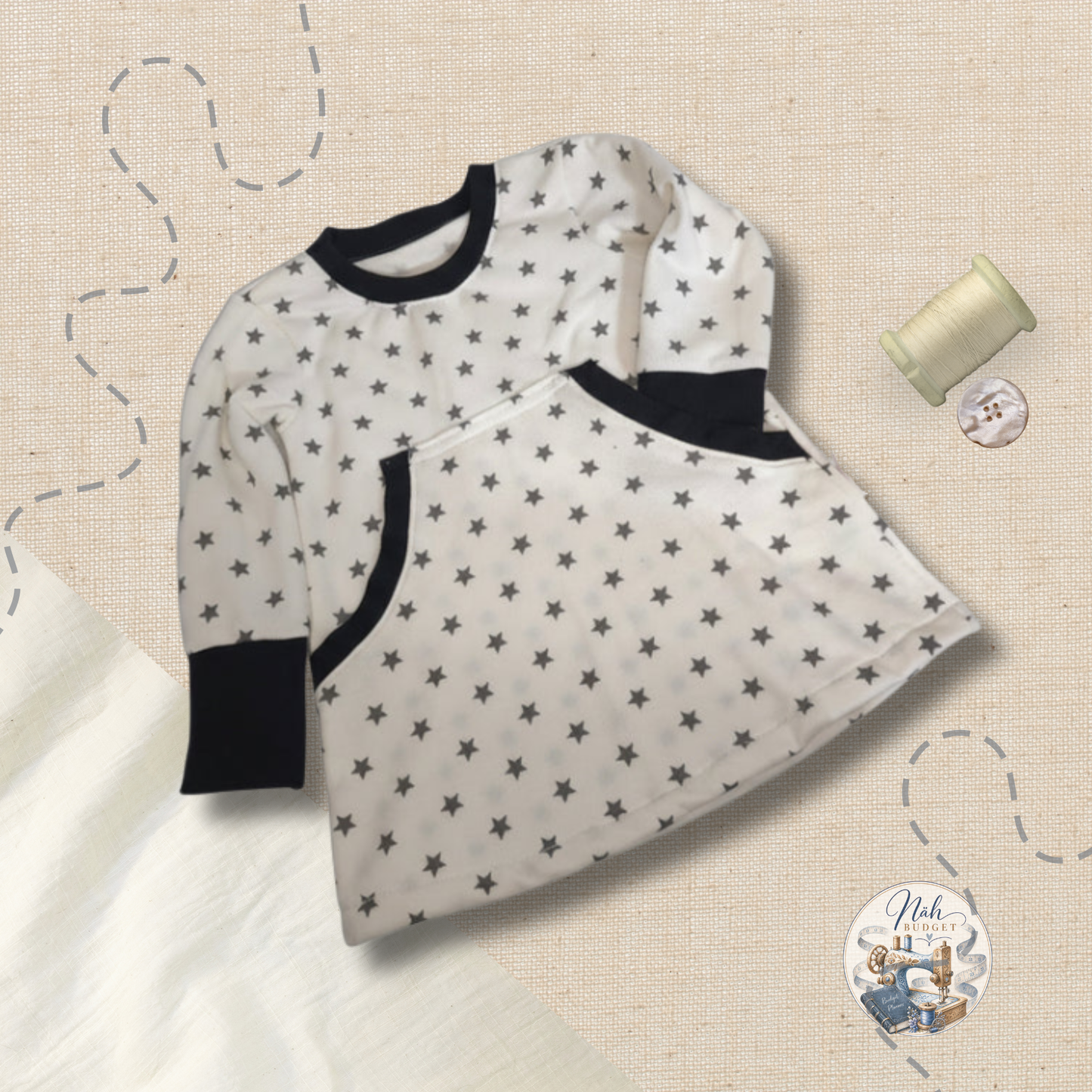 Sweatkleid für Kinder mit Bauchtasche