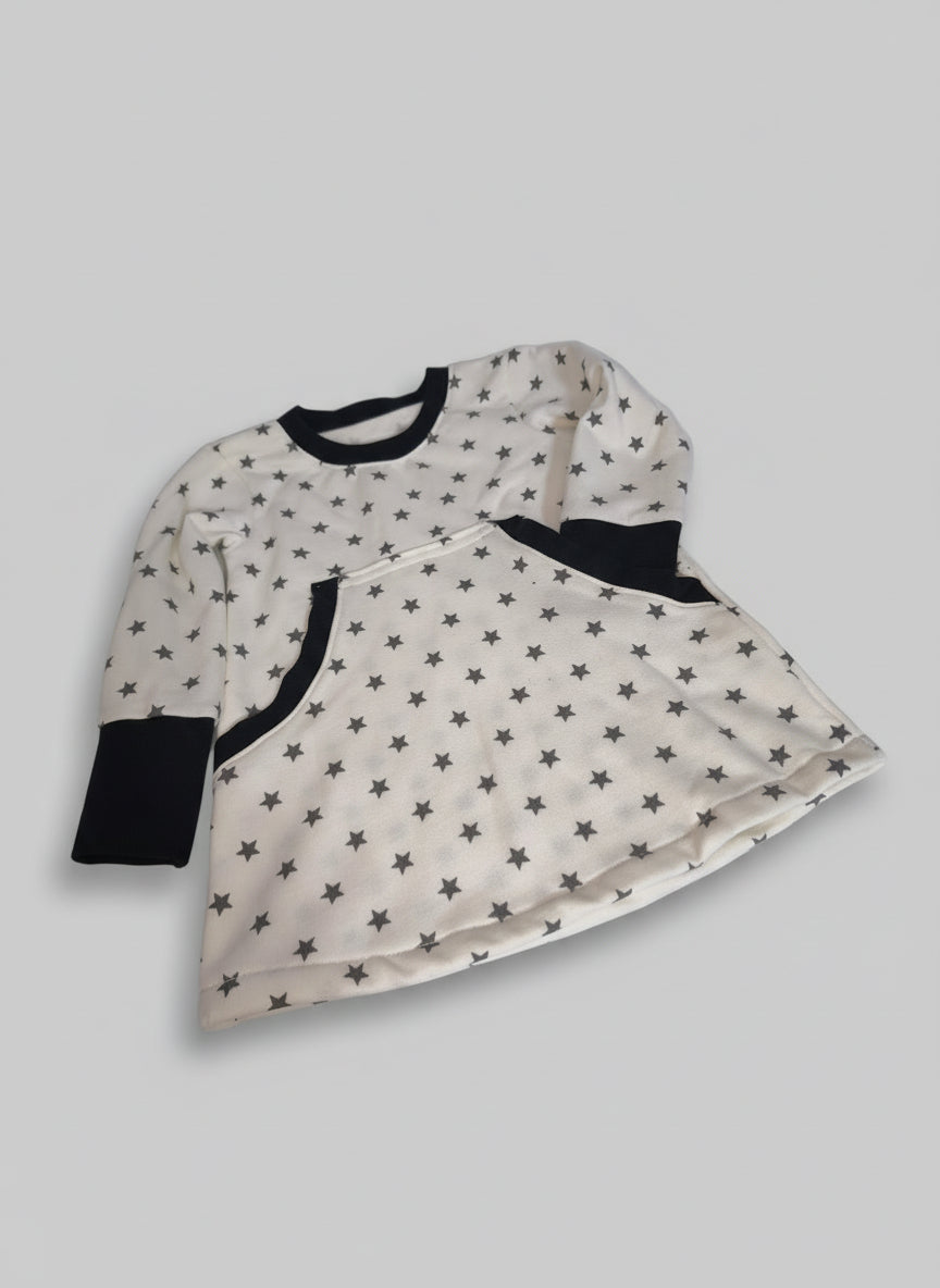 Sweatkleid für Kinder mit Bauchtasche