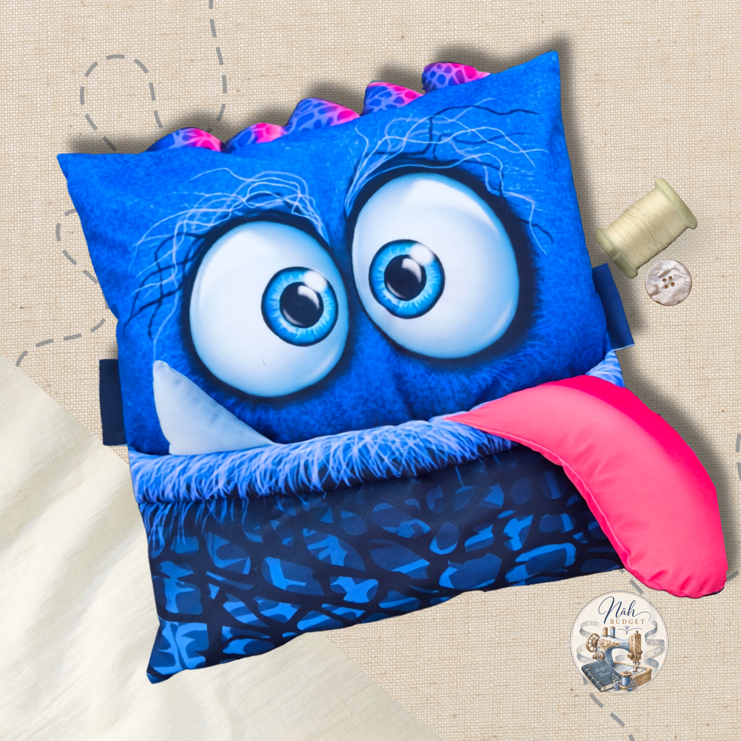 Monster Kissenpanel – Nähe dein eigenes Kuschelmonster